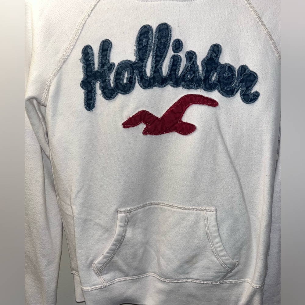 White Hollister Hoodie size medium